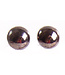 Ear studs henna brown - 1 cm