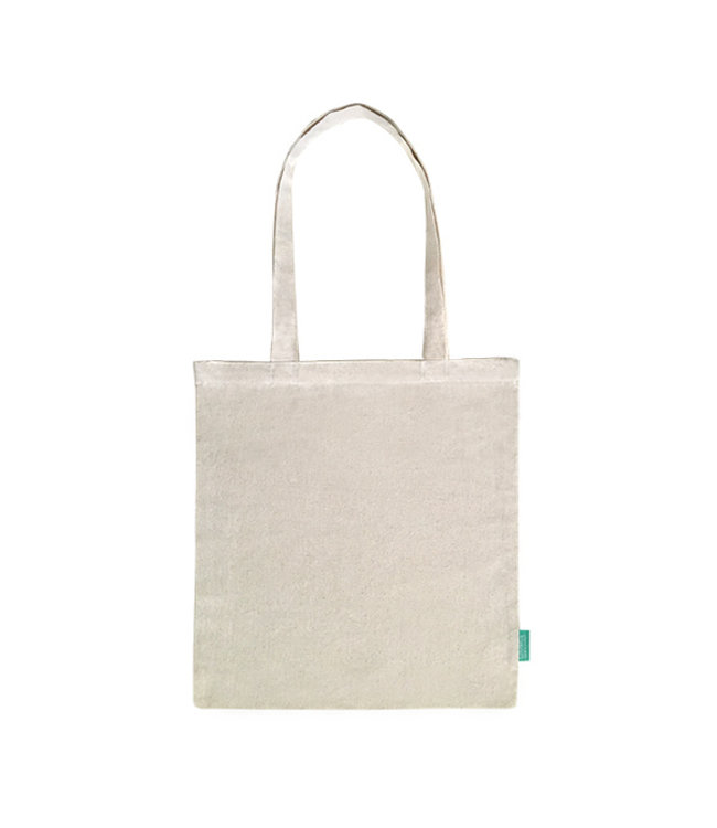 Shopper tas gerecycled katoen naturel