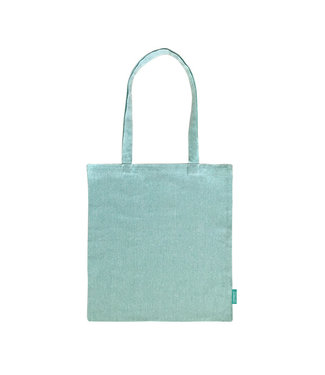 SuperWaste Shopper tas gerecycled katoen mintgroen