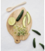 Wooden cutting board lemon shaped 27x19 cm