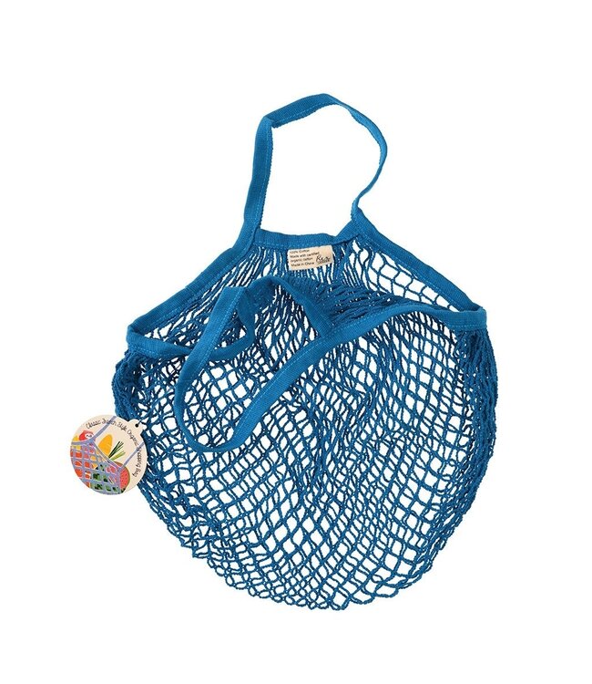 String shopping bag blue