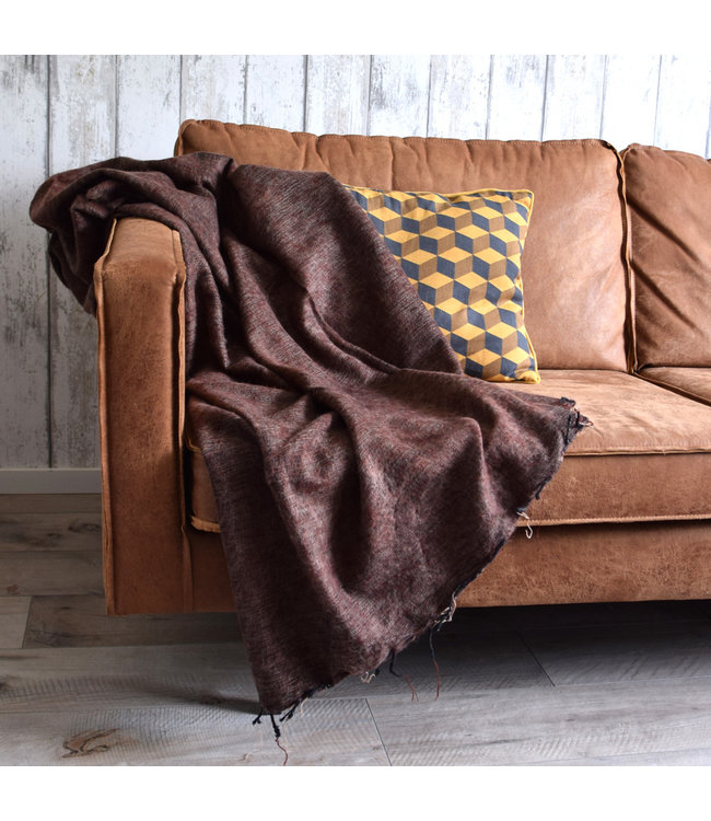 Plaid 240x120 cm (wool-look) brown