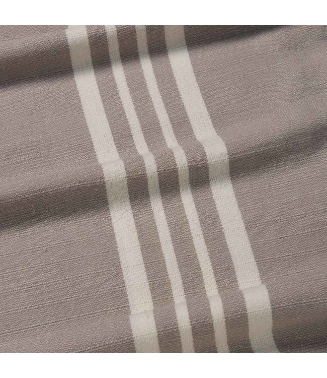 Hamamdoek/ plaid 160x220cm katoen 2x4 strepen | taupe