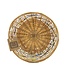 Bamboo basket round natural with paper D23xH8cm