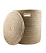 Palmleave basket Natural beige - set of three