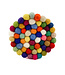 SjaalmetVerhaal Felt coaster round 9 cm multicolour