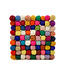 SjaalmetVerhaal Felt coaster 10 cm square multicolour