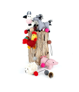 SjaalmetVerhaal Felt hanger farmer animals 150 cm - large