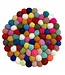 Onderzetter vilt rond multicolour D20 cm