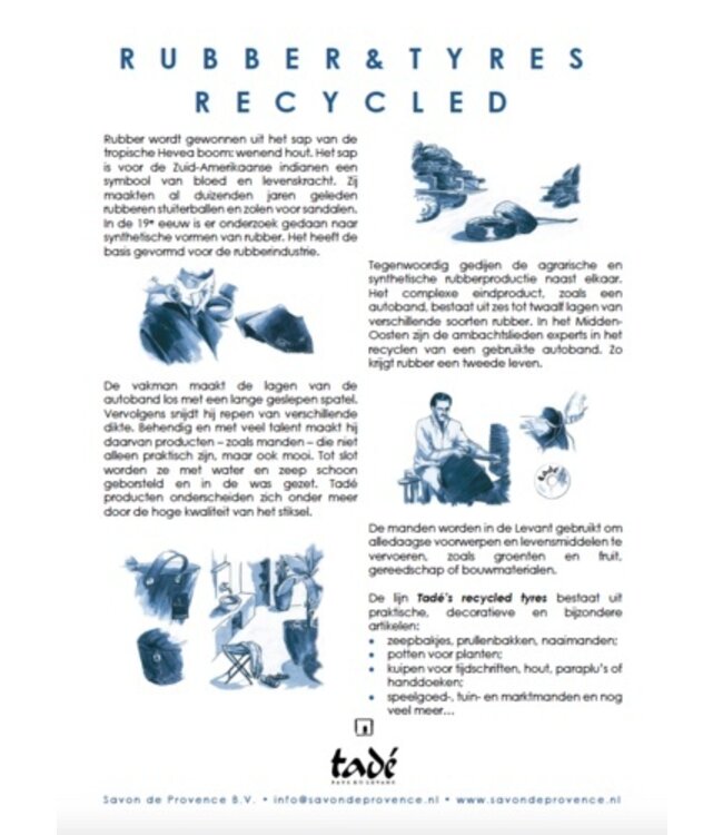 Penholder/ beaker black gerecycled rubber D7,5xH13cm