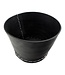 Basket black recycled rubber D18 x H12,5cm