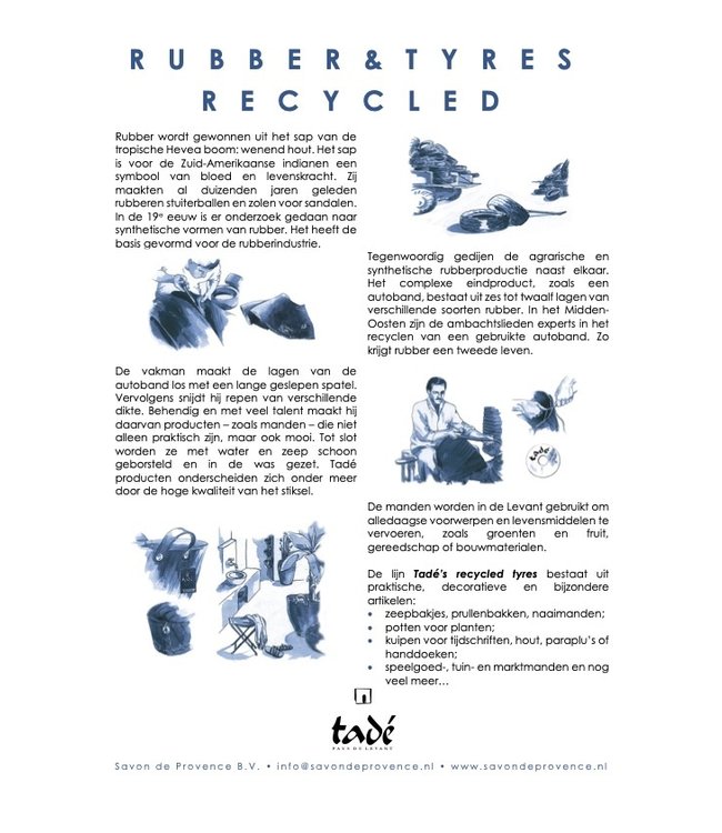 Rubberen mand D30 x H30cm gerecycled autoband