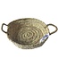 Palmleave bowl with handgrips -D45xH10cm