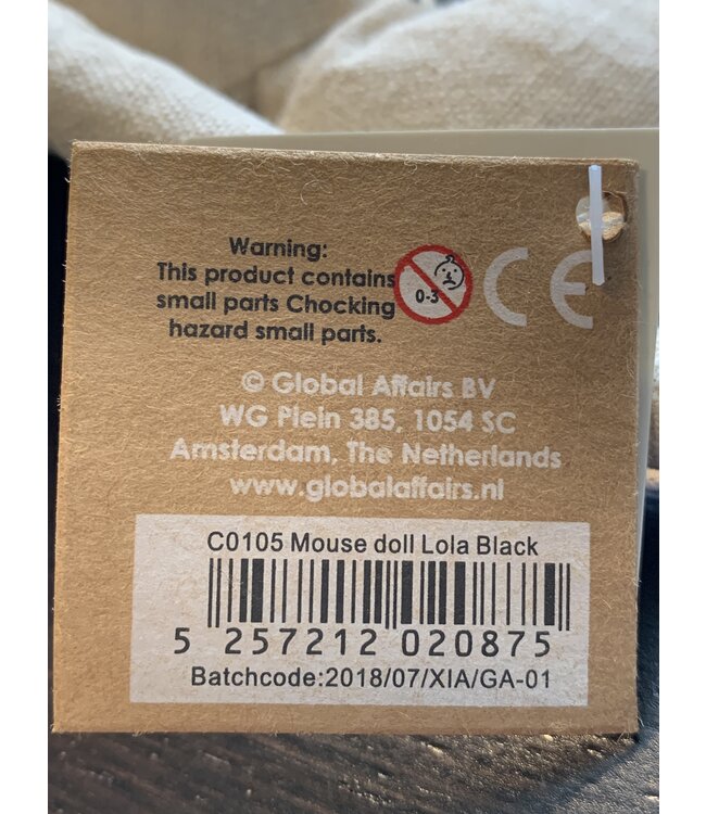 Knuffel Lola de Muis mintgroen 30cm