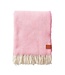 Throw eco wool Gooseye 200x130 cm - pink-ecru