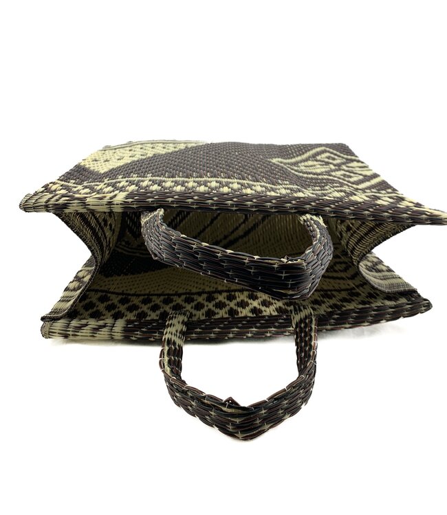 Shopper recycled plastic brown beige