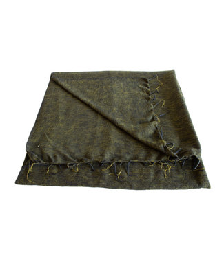 SjaalmetVerhaal Plaid 240x120 cm (wool-look) moss green