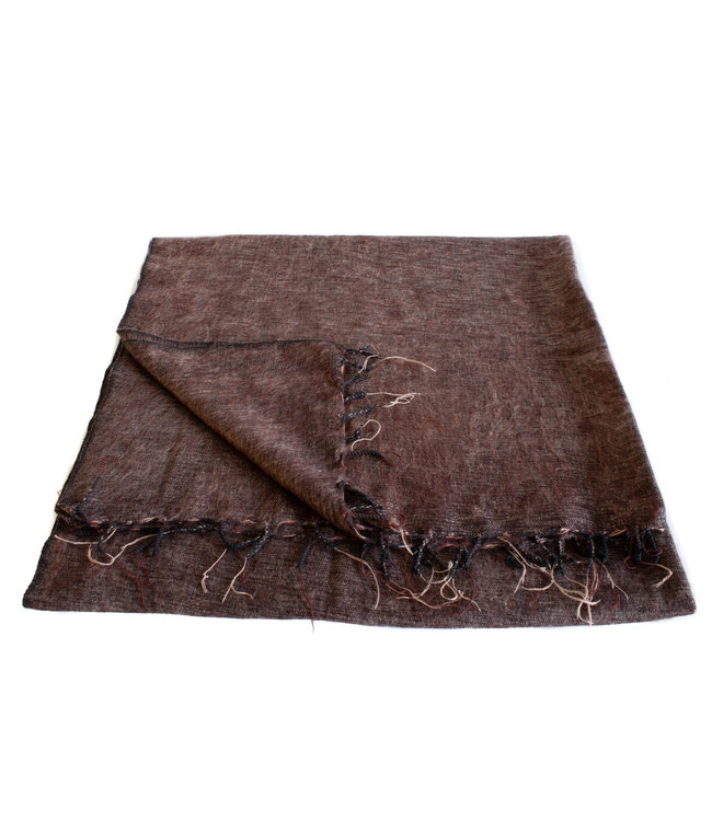 Plaid 240x120 cm katoen-acryl (wol-look) bruin