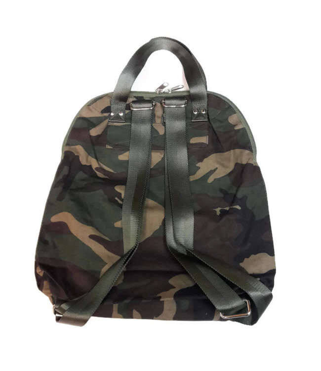 Linnen rugzak | groen - camouflage H 37 x B 33 cm