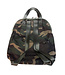 Linnen backpack | green Camouflage H 37 x W 33 cm