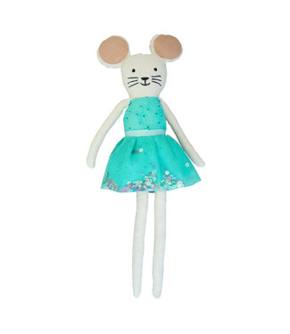 GlobalAffairs Cuddle toy - Lola the Mouse mintgreen 30 cm