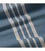 Hamamdoek/ plaid 160x220cm blauw 2 x 4 strepen
