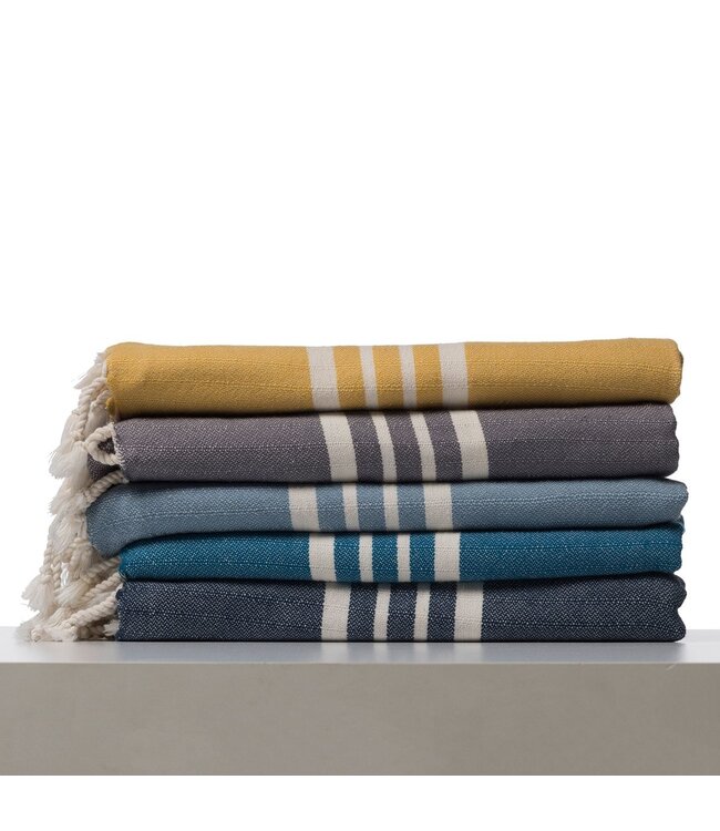 Hammam towel cotton - 2 persons blue2x4 stripes