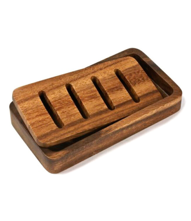 Soap holder acacia wood Large 16x9 cm