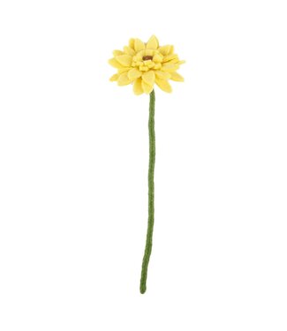 SjaalmetVerhaal Felt Gerbera - length 38 cm - yellow