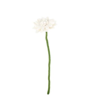 SjaalmetVerhaal Felt Gerbera - length 38 cm - white