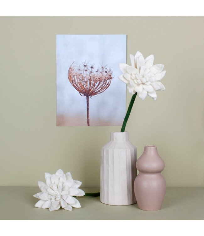 Felt Gerbera - length 38cm - white