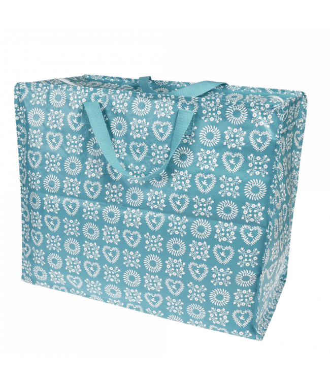 Big storage bag Friendship (blue-white) recycled plastic 55cm