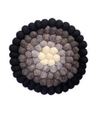 BeYoona Felt round coaster black-grey-brown 20 cm