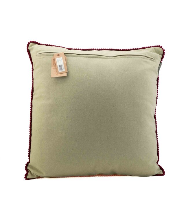 Sierkussen vierkant retro design Koe - Khaki -45cm