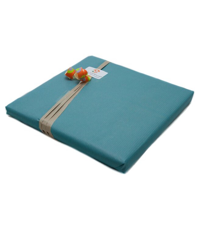 wrapping paper blue-beige kraft