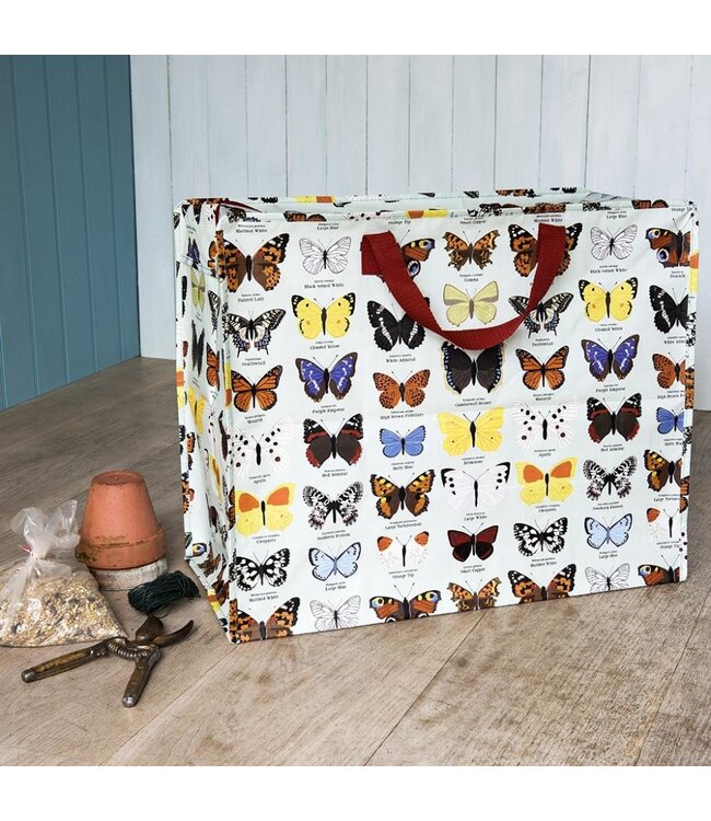 Big storage bag Butterflies - recycled plastic 55cm