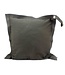 Pillow in army green made of recycled parachute - 50x50 cm
