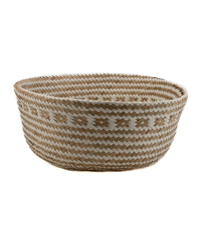 Rijstmandje zeegras naturel - wit