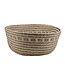 Rice basket seagrass natural - white