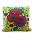Only Natural Pillow 45x45 cm lime crochet flowers