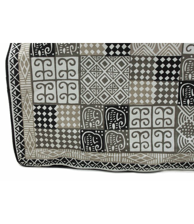 Cushion cover black-beige-white 40x40cm African design