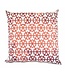 FairForward Sierkussenhoes Arabesque rood - oranje figuren - 45x45cm katoen