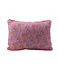 Only Natural Small pillow pink - red flowers and dots 35x25cm