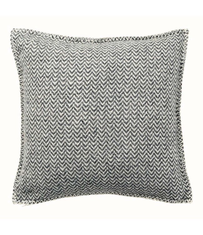 Cushion cover Chevron - dark grey wool 45x45cm