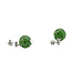 Earrings green with spots Kazuri