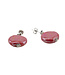 Earrings red  pearlescent shine - Kazuri