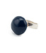 Adjustable ceramic ring round dark blue- Kazuri