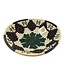 Wicker (wall) bowl black-green-white