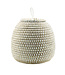 Wicker basket hive shaped white - 20x20 cm
