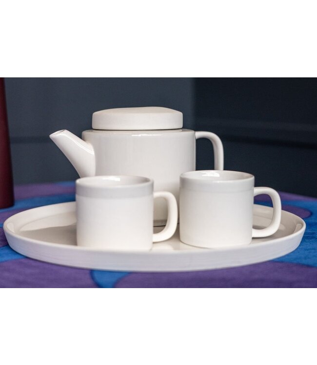 Kopje met oor in wit keramiek - 200 ml